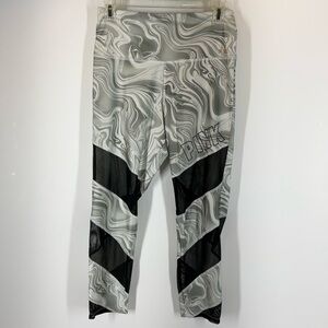 Victoria's Secret PINK Ultimate High Waist Mesh Legging Silver White Black Large